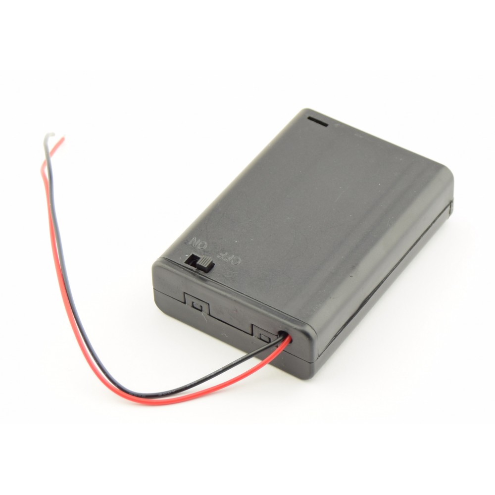 3x AA Batteriefach mit losen Drähten - AA - Aufbewahrungsboxen -  Batteriezubehör