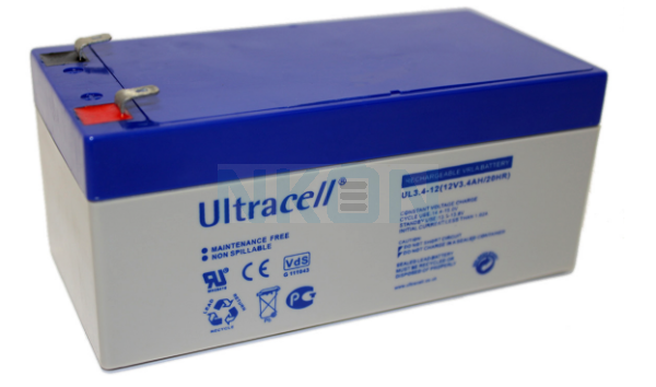 Ultracell UL3.4-12 12V 3.4Ah Loodaccu
