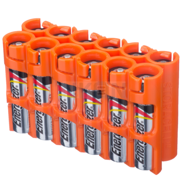 12 AAA Powerpax Battery case - Oranje