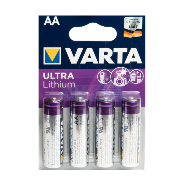 4x AA Varta Ultra Lithium - 1.5V