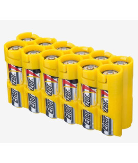 12 AA Powerpax Battery case - Geel