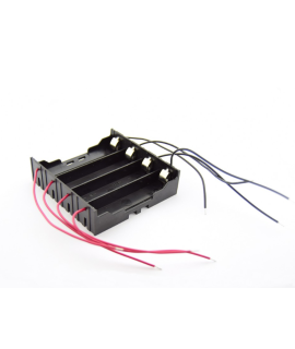 4x 18650 Batterijhouder met klemkontacten en losse draden