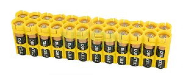24 AAA Estojo para bateria Powerpax - Amarelo
