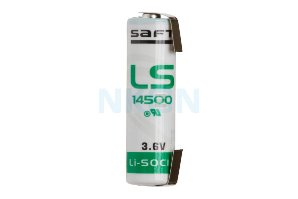 Lítio SAFT LS14500 / AA com lábio-U - 3.6V