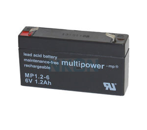Multipower 6V 1.2Ah Bateria chumbo-ácido (4.8mm)