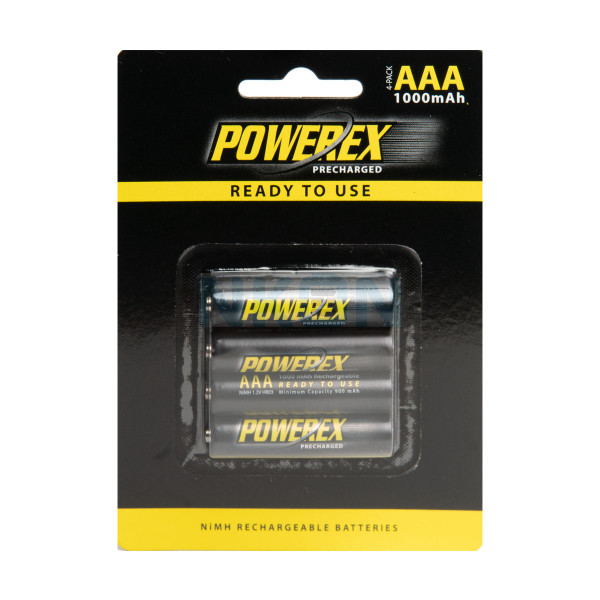 4 AAA Maha Powerex Precharged - Embalagem padrão varejo - 950mAh