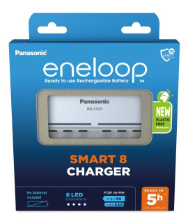 Panasonic Eneloop BQ-CC63E carregador de bateria (embalagem de papelão)