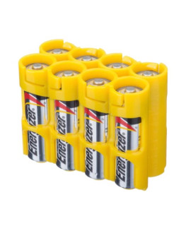8 AA Powerpax Estojo para pilhas - Amarelo 