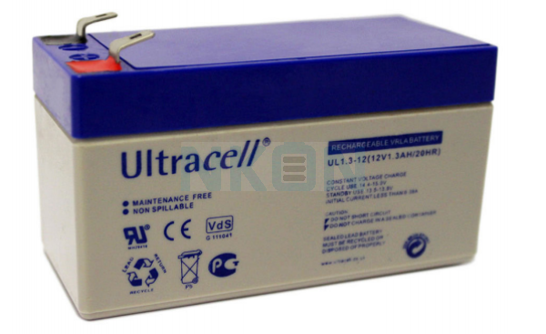 Ultracell UL1.3-12 12V 1.3Ah Batterie au plomb