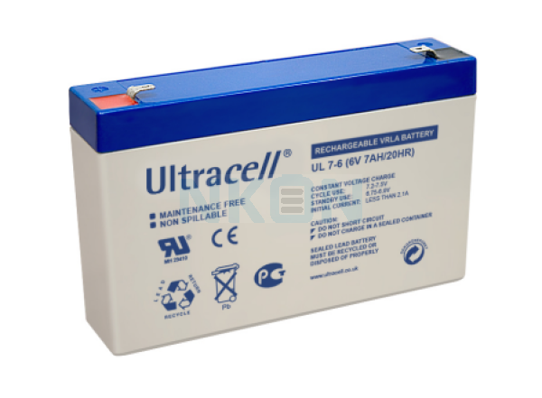 Ultracell 6V 7Ah Batterie au plomb 