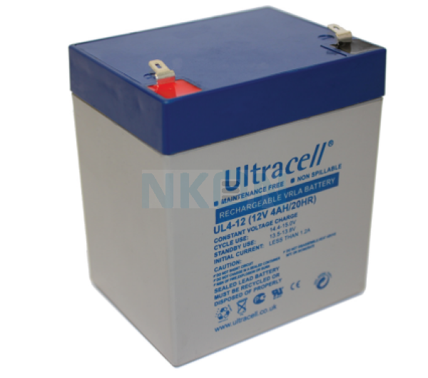 Ultracell UL4-12 12V 4Ah Batterie au plomb 