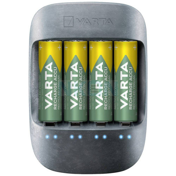 Varta Ecocharger Chargeur de batterie + 4 AA Varta (2100 mAh)