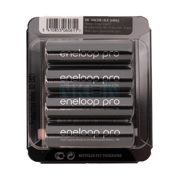 4 AA Eneloop Pro - blister coulissant - 2500mAh
