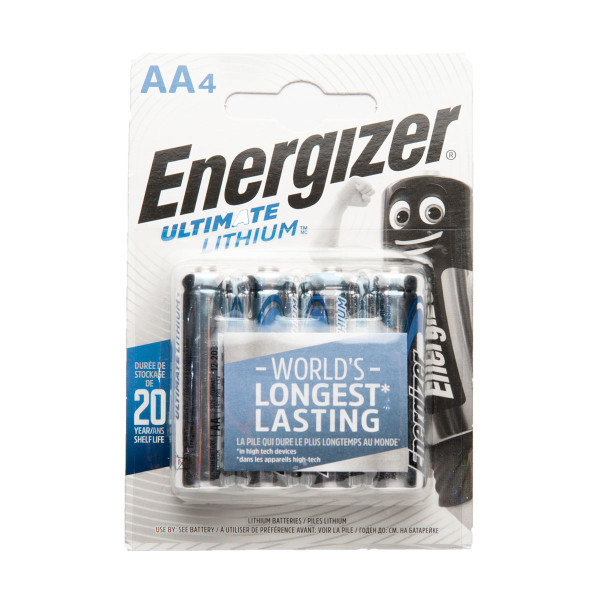 4x AA Energizer Ultimate Lithium L91 - 1.5V