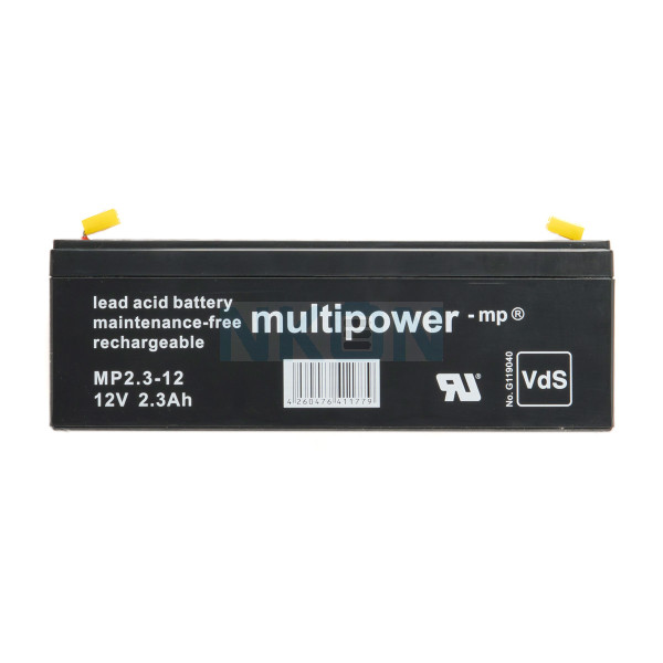 Multipower 12V 2.3Ah Batterie au plomb