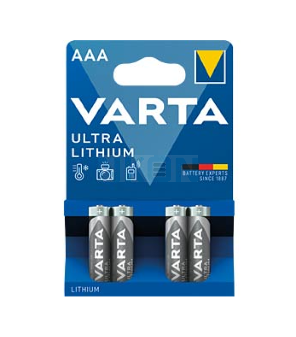 4 AAA Varta Ultra Lithium - blister  - 1,5 V