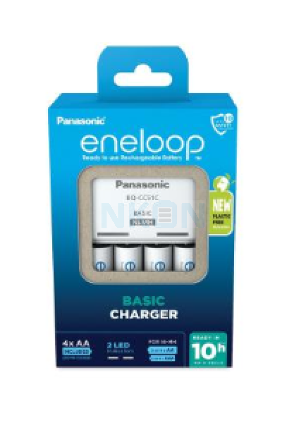 Chargeur de batterie Panasonic Eneloop BQ-CC51E + 4 AA Eneloop (2000mAh) (Emballage carton)