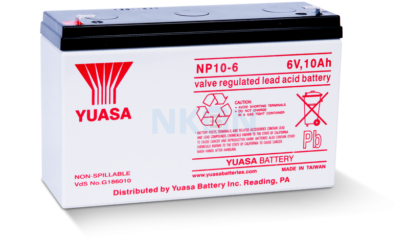 Batterie YUASA 6V10AH pour voitures et motos électrique enfant
