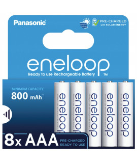 8 AAA Eneloop - emballage en carton - 800mAh