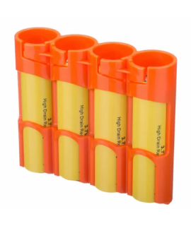 4x 18650 Powerpax Boitier Batterie- Orange