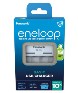 Chargeur de batterie USB Panasonic Eneloop BQ-CC61 (emballage carton)