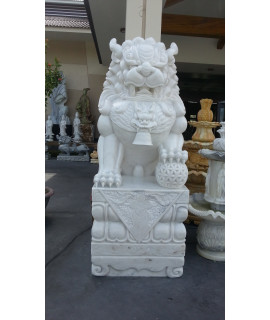 Lion gardien impériaux chinois / Fu dog - Marbre - 220cm