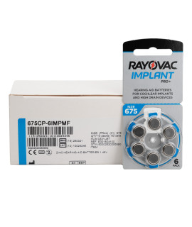60x 675 Rayovac Implant Pro + piles auditives