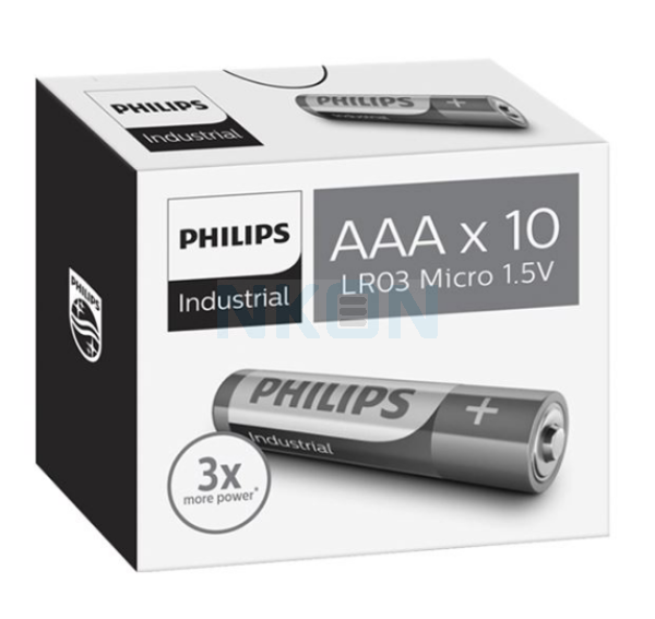 10 AAA Philips Industrial – 1.5V