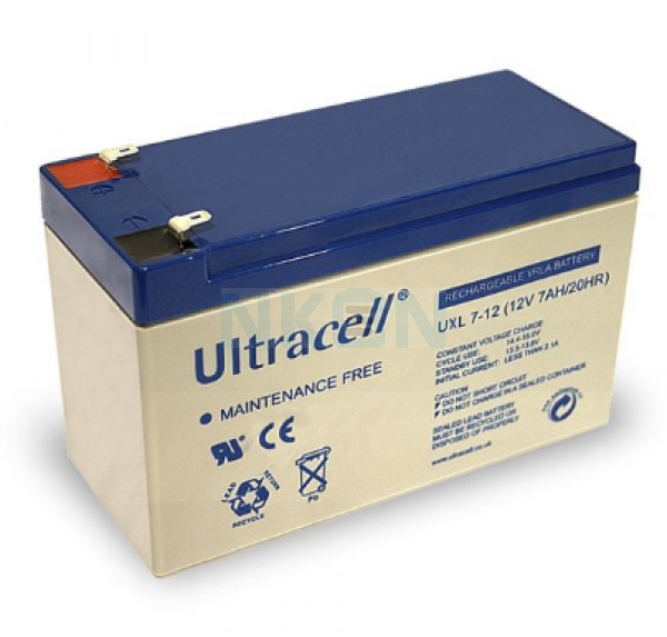 Ultracell UXL7-12 Long life 12v 7Ah Batería de ácido sólido