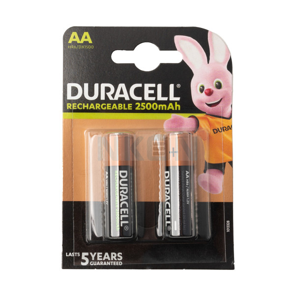 2 AA Duracell Rechargeable - 2500mAh