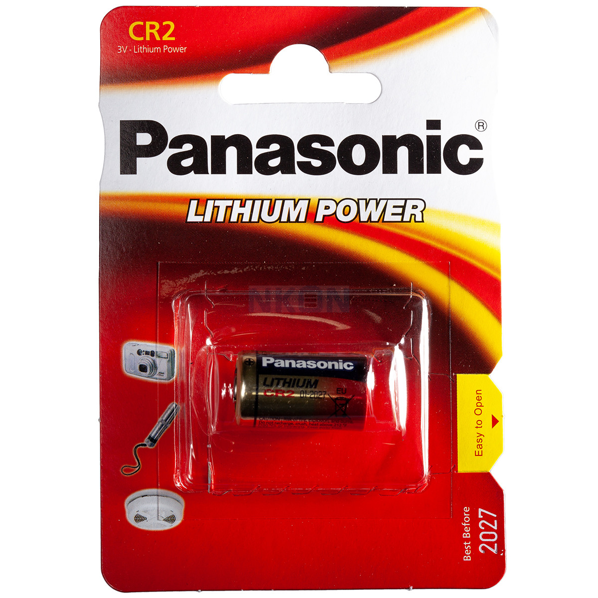Pila CR2 Litio 3V Panasonic 1 blister cámaras, miras telescópicas