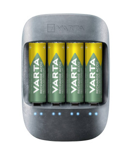 Varta Ecocharger Cargador de batería + 4 AA Varta (2100 mAh)