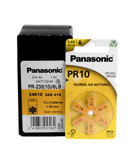 60x 10 Panasonic Pilas para audífonos