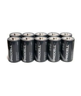 10x D Duracell Constant Procell / Industrial - 1.5V