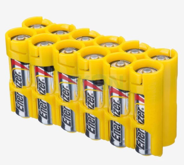 12 AA Powerpax кассета для батареек - Желтый