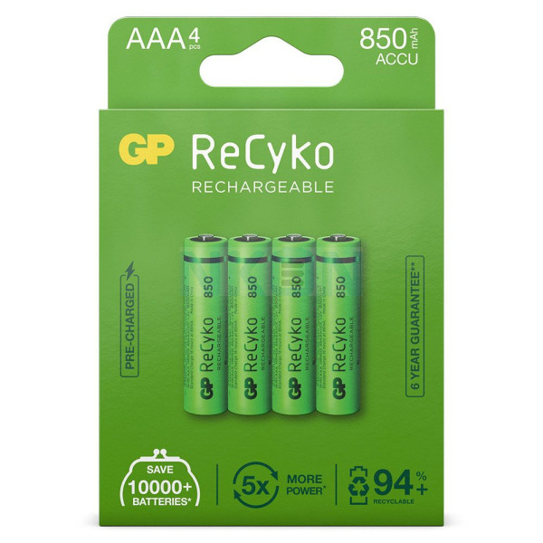 4 AAA GP ReCyko+ - блистер - 850mAh