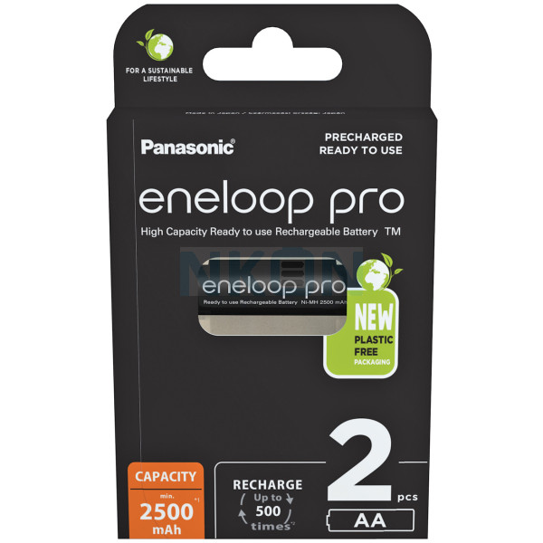 2 AA Eneloop Pro - картонная упаковка - 2500mAh