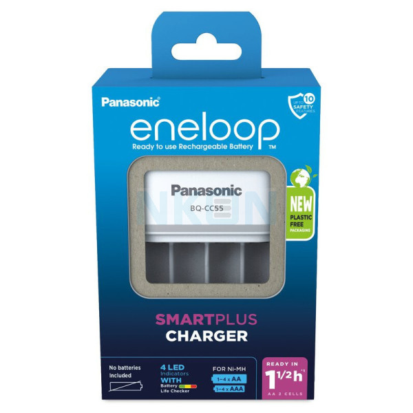 Panasonic Eneloop BQ-CC55E зарядка для батарей (картонная упаковка)