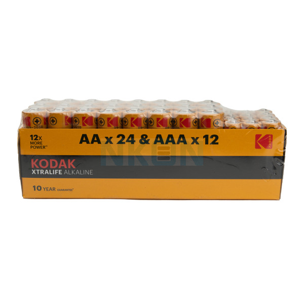 Kodak Xtralife Alkaline 24 AA + 12 AAA