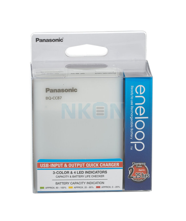Panasonic Eneloop BQ-CC87 зарядное устройство + 4 AA Eneloop (1900mAh)