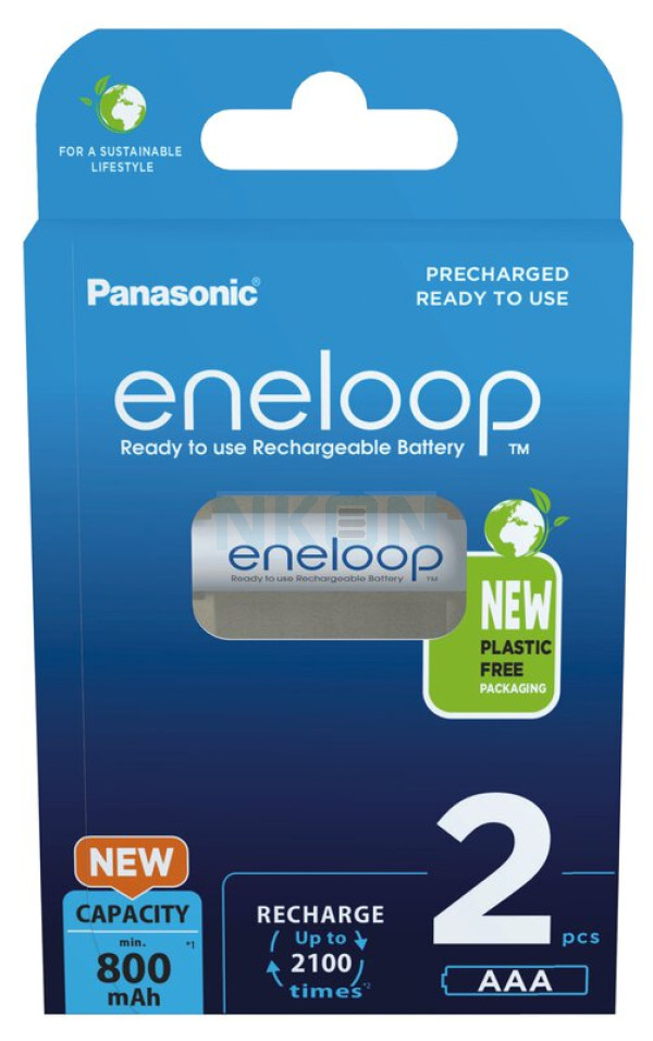 2 AAA Eneloop - 800mAh - картонная упаковка