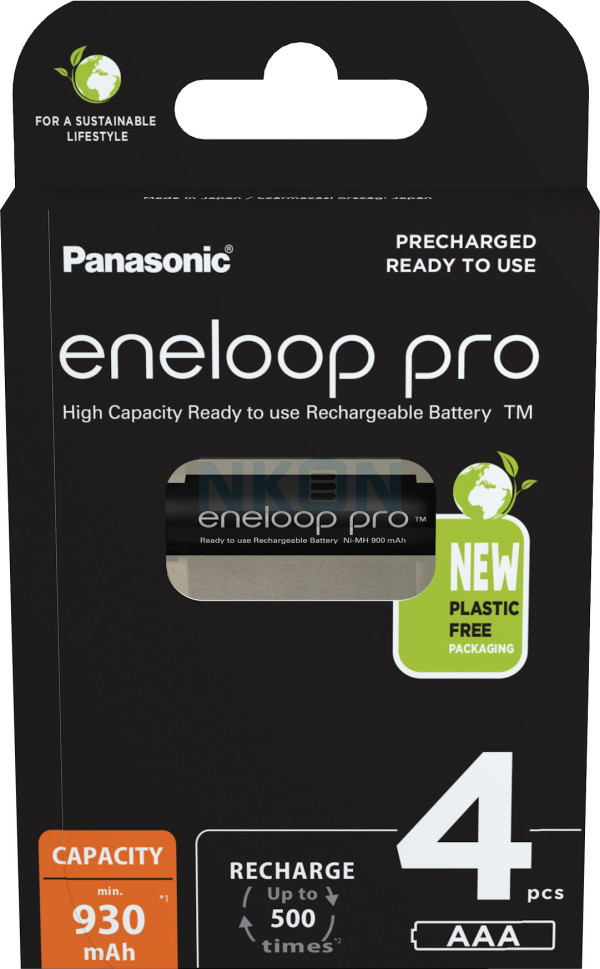 4 AAA Eneloop Pro - картонная упаковка - 930mAh