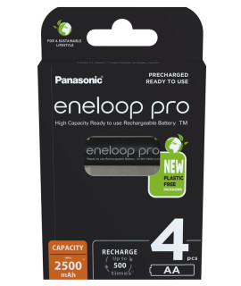 4 AA Eneloop Pro - картонная упаковка - 2500mAh