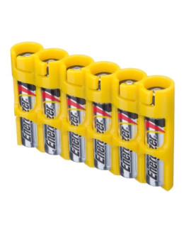 6 AAA кассета для батареек от Powerpax - Желтый