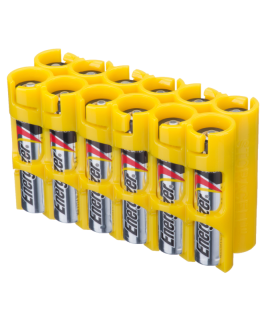 12 AAA Powerpax кассета для батареек - Желтый