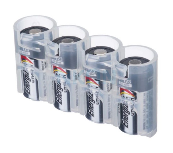4 CR123A Powerpax Batteriegehäuse – Durchsichtig