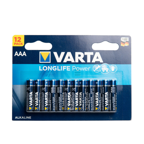 12 AAA Varta Longlife Power - 1.5V