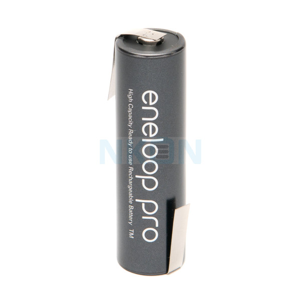 1 AA Eneloop Pro Batterie mit Lötfahne Z-Form  - 2500mAh