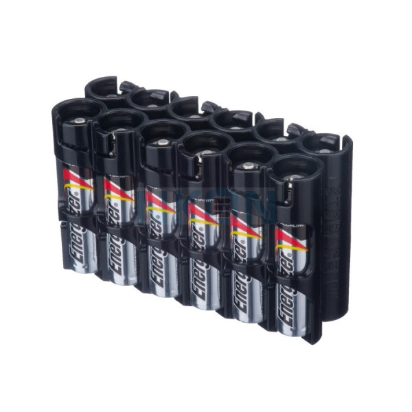 12 AAA Powerpax Batteriegehäuse  - Schwarz