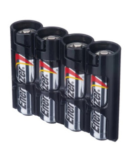 4 AA Powerpax Batteriehalter – Schwarz